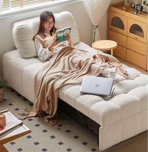 Sofá <span class=keywords><strong>Cama</strong></span> de Tela de Doble Uso, Plegable, Estilo Individual, Forma Cuadrada, para Apartamentos Pequeños, Estudio, Balcón, Villa - Product Image 3