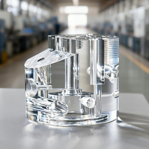 PMMA <span class=keywords><strong>CNC</strong></span>マシニングセンターバルブボディフローチャンネル5軸同時精密加工による精密バルブ製造 - Product Image 6