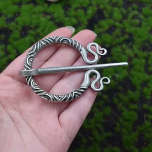 Spilla da Collo Geometrica Retrò Stile Vichingo Norreno, Fibula Annodata Intrecciata, Spilla da Uomo per Mantello, Sciarpa e Cappotto - Product Image 6