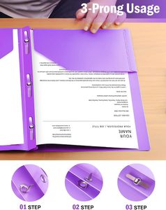 Bán buôn thư Kích thước <span class=keywords><strong>A4</strong></span> nhựa kinh doanh trình bày văn phòng trường Nộp đơn Nòng Nọc thư mục 3-lỗ Đấm Đôi Túi trường - Product Image 5