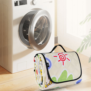 Tapis de pique-nique pliable portable doux à faible MOQ avec poignée de transport intégrée, couvertures de camping pour le camping, le parc, <span class=keywords><strong>la</strong></span> plage, l'herbe - Product Image 6