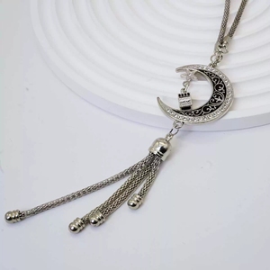 Accessorio <span class=keywords><strong>Auto</strong></span> per il Ramadan, Ornamento Pendente a Forma di Luna Crescente Dorata con Eleganti Nappe Metalliche, Decorazione Islamica per Interni <span class=keywords><strong>Auto</strong></span>, Regalo - Product Image 4