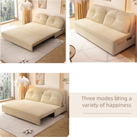 Sofá cama de tela de 1,8 metros, doble propósito, plegable, multifuncional, para sentarse y dormir, para salas de estar pequeñas y dormitorios