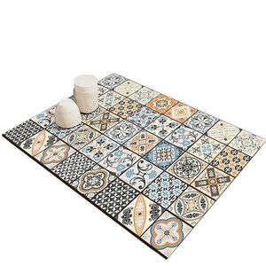 Diatomaceous earth kitchen countertop drain mat, absorbent mat, wash-free, heat-insulating, anti-scalding <b>placemat</b>, dish drying - Product Image 5