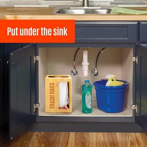 Treo bằng gỗ Thùng rác chủ tre Thùng rác có thể túi Organizer Dispenser - Product Image 5