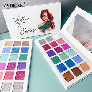 Palette de fards à paupières 18 trous <span class=keywords><strong>en</strong></span> <span class=keywords><strong>gros</strong></span>, couleurs, produit de maquillage, marque privée et impression de votre logo, comprend un apprêt pour les cils - Product Image 1