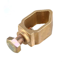Connecteur de câble à pince en laiton pour tige de terre pour système de protection contre la foudre