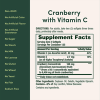 Capsules de Canneberge Biologique pour Femmes Prébiotique Probiotique Extrait de Canneberge Vit C 5% Capsules Probiotiques