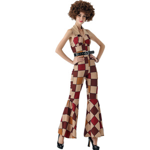 Unisex <b>80s</b> Retro Checkerboard <b>Skirt</b> for Adults-Stage Performance Wear No Label No Hang Tag - Product Image 3