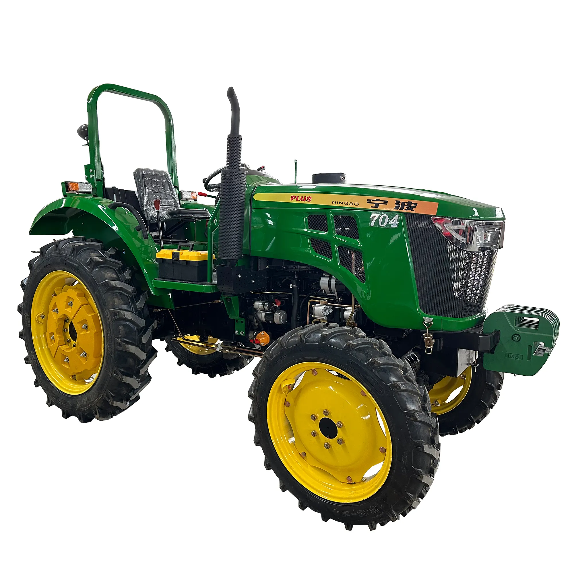 Trator multifuncional 4WD Shandong Agricultor Novo Trator de rodas Agricolo com motor de núcleo para uso agrícola e doméstico