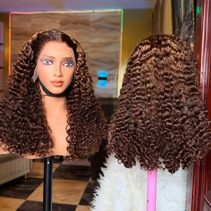 Peluca de Cabello Rizado Birmano Crudo al por Mayor con Cutícula Alineada Peluca Completa HD sin Pegamento Pelucas Frontales de Encaje 13x4 de Cabello Humano - Product Image 2