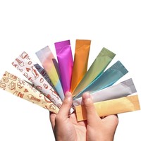 Paquets de bâtons personnalisés de 10g 20g Sachets au fini mat Emballage en feuille d'aluminium Sacs scellés à l'arrière en plastique pour le thé, le café et la poudre Pochette