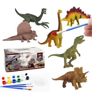 Enfants art et artisanat 3d blanc modèle de dinosaure jouet de peinture bricolage jouet