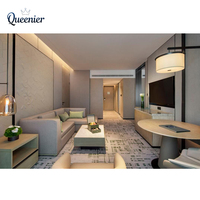 Ensemble de chambre à coucher de meubles pour l’hôtel 3-5 étoiles, cadre de lit de style moderne et simple, grand lit double en