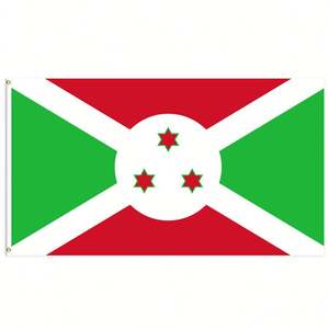 Bandera de <span class=keywords><strong>Burundi</strong></span> Personalizable de 3x5 pies, Estilo Gallardete de una Sola Cara, Impresa a Medida para Todas las Banderas Nacionales y Banderas de Exhibición - Product Image 1