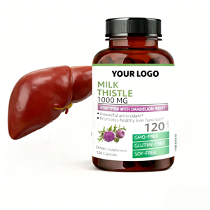 Estratto di Cardo Mariano Selvatico 1000mg Equivalente, 80% Silimarina |   Supporto per la Salute del Fegato e la Disintossicazione |   Integratore Erboristico Vegano Non-OGM - Product Image 1