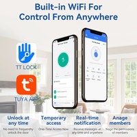 High Quality Smart Digital Fingerprint Passcode Card Aluminum Doorlock Tuya WiFi TTlock Remote Control Intelligent Door Lock