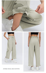 Nouveau pantalon <span class=keywords><strong>de</strong></span> jogging décontracté pour <span class=keywords><strong>femme</strong></span>, coupe courte, à cordon <span class=keywords><strong>de</strong></span> serrage, séchage rapide, respirant, idéal pour la gym, le fitness, la course et le sport – Collection Printemps-Été - Product Image 3