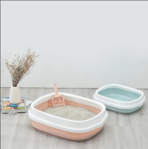 Halfopen kattenbak met frame, duurzame plastic kattenbak, bedpan voor kitten, kattenbenodigdheden - Product Image 3
