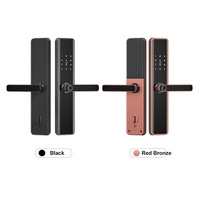 Cerradura de puerta de apartamento con aplicación TTLOCK, cerradura de Seguridad para Oficina, palanca de huellas dactilares Digital, cerradura de manija, Cerradura DE LA MANIJA
