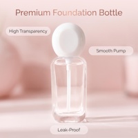 Flacon vide personnalisé de 30 ml en verre dépoli pour fond de teint liquide et crème pour le visage avec impression sur écran et logo personnalisé