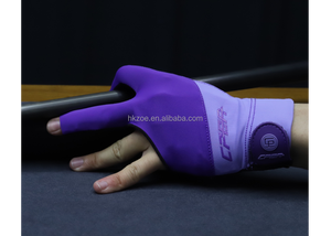 Gants de billard CPBA haut de gamme à trois doigts ouverts pour main gauche et droite, couleur unie - Product Image 2