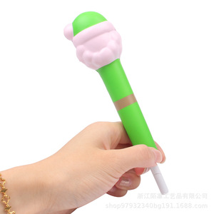 Pu Fidget Toy Christmas Santa Pen Cap Shape Slow <b>Rebound</b> Stress Relief Gift For Kids 2 To 4 Years Unisex - Product Image 1