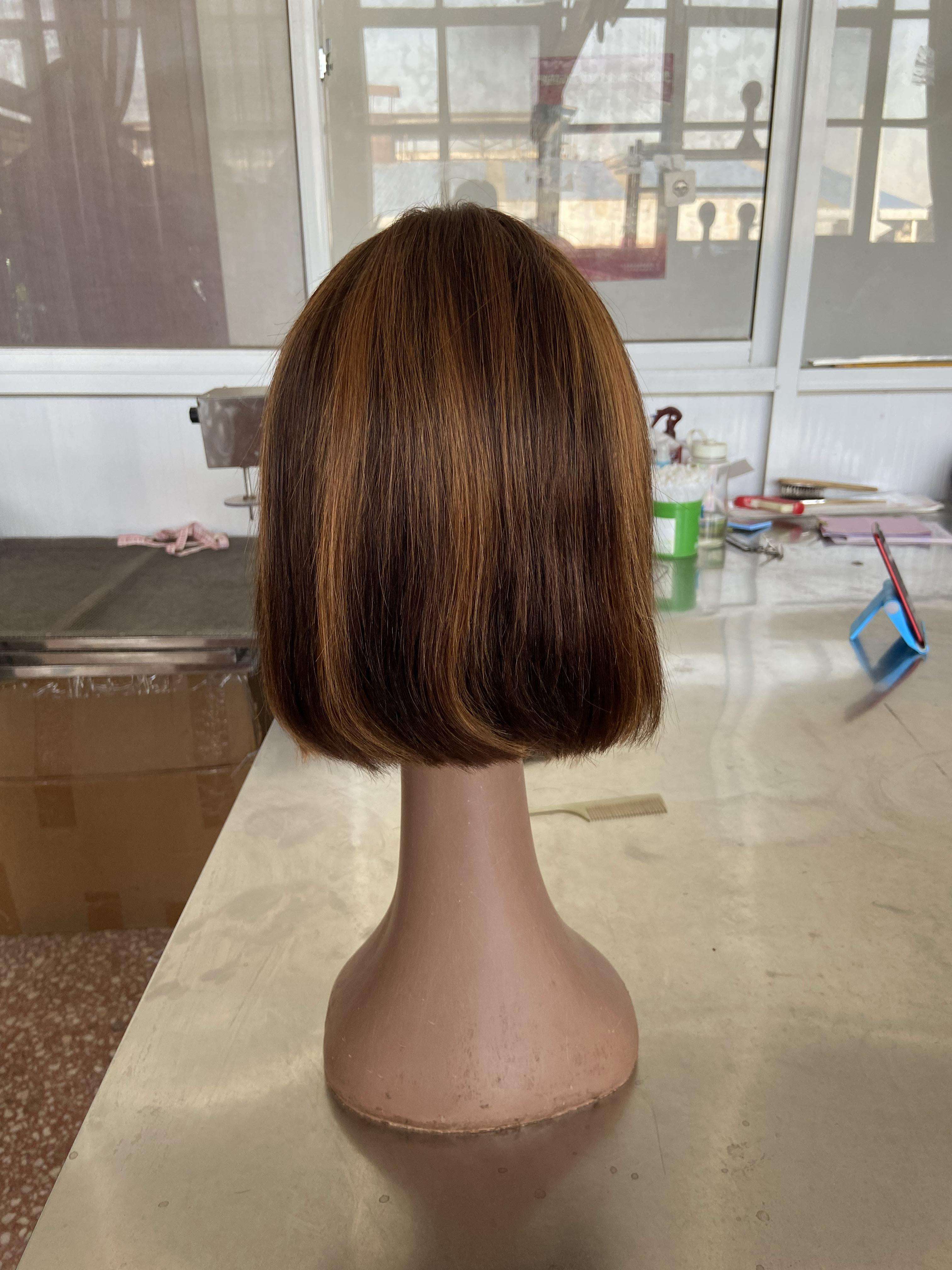 water human hair bang wig