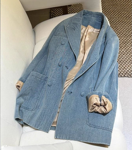여성용 대형 캐주얼 릴렉스 슈트 더블 브레스트 가을/겨울 루즈 다용도 셔츠 아우터웨어 - Product Image 1