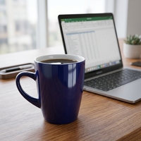 Tasse à café en céramique bleue Yanxiang la plus populaire de 2026 – Tasse à latte personnalisée en céramique pour la maison, l'hôtel et le bureau