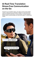 Lunettes intelligentes avec caméra, équipées d'une fonction d'enregistrement vidéo par intelligence artificielle pour Android/iOS, cyclisme, sports, musique