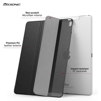 Étui en cuir PU léger tendance 2024, coque arrière rigide transparente en PC, étuis pour tablette pour iPad 10.2 7e 8e 9e génération 2021