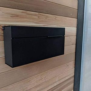 Boîte aux lettres murale extérieure en acier <span class=keywords><strong>de</strong></span> haute qualité, très vendue, pour appartement résidentiel moderne, boîte à journaux - Product Image 1