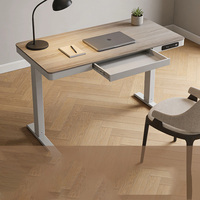 Bureau d'ordinateur électrique réglable en hauteur avec tiroirs et ports de charge USB, table multifonctionnelle pour l'étude