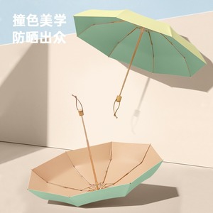 Nuevo Paraguas de Moda con 8 Varillas de Nailon, Plegable Manualmente, Protección Solar y Contra la Lluvia, Resistente a los Rayos UV, Diseño Minimalista - Product Image 2