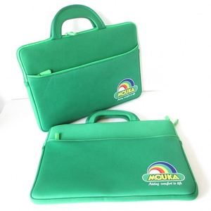 Wholesale Customized Neoprene <b>Laptop</b> Bag Waterproof Shockproof Green <b>Laptop</b> <b>Sleeve</b> With Handle and Side Pocket - Product Image 6