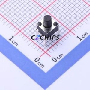 TS-1091-A7B2-D2 Tactile Switch Through hole Component (THT)-4P,4.5x4.5mm Switch Single Pole Single Throw Round Button 1.8N 4.5mm - Product Image 1