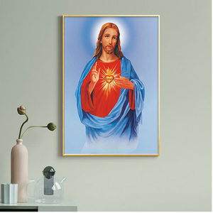 Clásico personalizado Art Deco Jesús lienzo <span class=keywords><strong>impresión</strong></span> cristiana Dios imágenes tela impresiones para Pascua colgante diseño estilo - Product Image 4