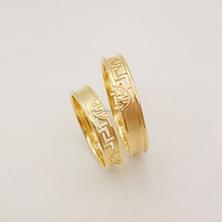 Bagues de Mariage Personnalisées en Or Véritable 18 Carats, Bague de Couple de Luxe, Bijoux en Or Massif 14 Carats de Style Vintage, Personnalisé, Vente en Gros pour Amoureux