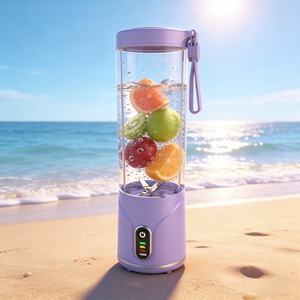 Heavy Duty Portable Blender 2000mAh USB Rechargeable One-Button Turbo Mode BPA Free Leak Proof Ice Smoothies Maker <b>Car</b> - Product Image 3