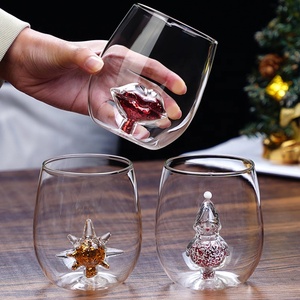 Copo de Vinho Sem Pé com Animais Fofos Dentro, Caneca para Bebida, Casamento, Vidro Borossilicato 3D, Copo de Água - Product Image 3