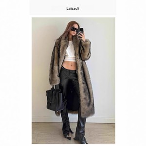 Cappotto <span class=keywords><strong>Trench</strong></span> Vintage Lungo e Spesso da <span class=keywords><strong>Donna</strong></span>, Eco-Friendly, Taglie Forti, 100% Poliestere, Pelliccia Sintetica, Nuovo Stile, Top di Gamma - Product Image 2