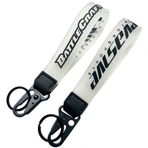 Pulsera de silicona personalizada barata con logo, llavero de goma para la venta - Product Image 4