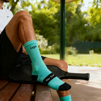 Chaussettes de sport personnalisées avec logo, chaussettes de pickleball respirantes et rembourrées en tissu éponge pour athlètes