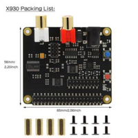 Módulo Raspberry Pi X930 HiFi DAC, placa de expansión de Audio profesional compatible con DSD256, decodificación de Hardware, Chip de decodificación ES9038Q2M