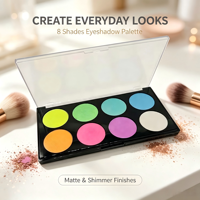 Palette de maquillage pour le visage et le corps pour enfants, 8 teintes, écologiques, non toxiques, fini mat et scintillant, haute pigmentation, pour le quotidien, les fêtes et la scène