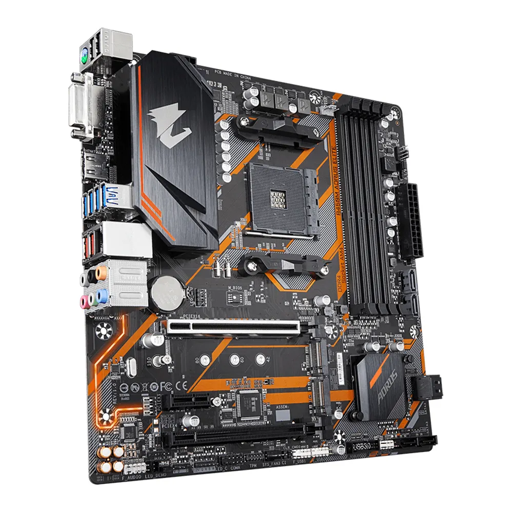 GA B450M AORUS ELITE Desktop-Motherboard Für Gigabyte B450 4-DDR4 M.2 USB3.1 Micro-ATX 64G AM4 PC