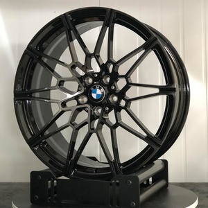 Cerchi in Lega Nero Lucido con Finitura Diamantata 18-21 Pollici 5x112 5x120 a Razze Incrociate per BMW Serie <span class=keywords><strong>M</strong></span> 3 4 5 7 X3 X4 X5 X6 - Product Image 1