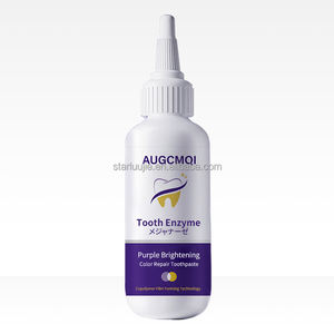 Commercio all'ingrosso della fabbrica Logo personalizzato denti organici sbiancamento siero rimuovere ingiallimento denti enzimi sbiancamento dentifricio viola - Product Image 1