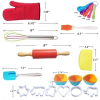 Kit de décoration de gâteaux de qualité alimentaire multi-styles d'ustensiles de cuisine Kit d'outils de cuisson en silicone pour enfants